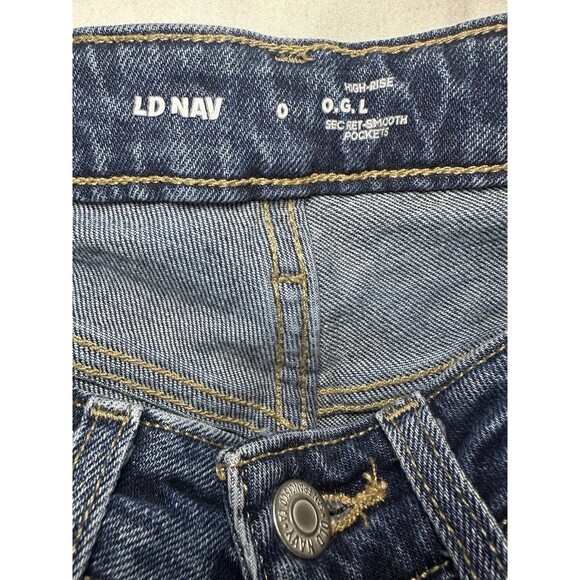 Old Navy O.G. Loose Denim Dark Blue Jeans High Rise Women's SIZE 0 - Picture 3 of 7